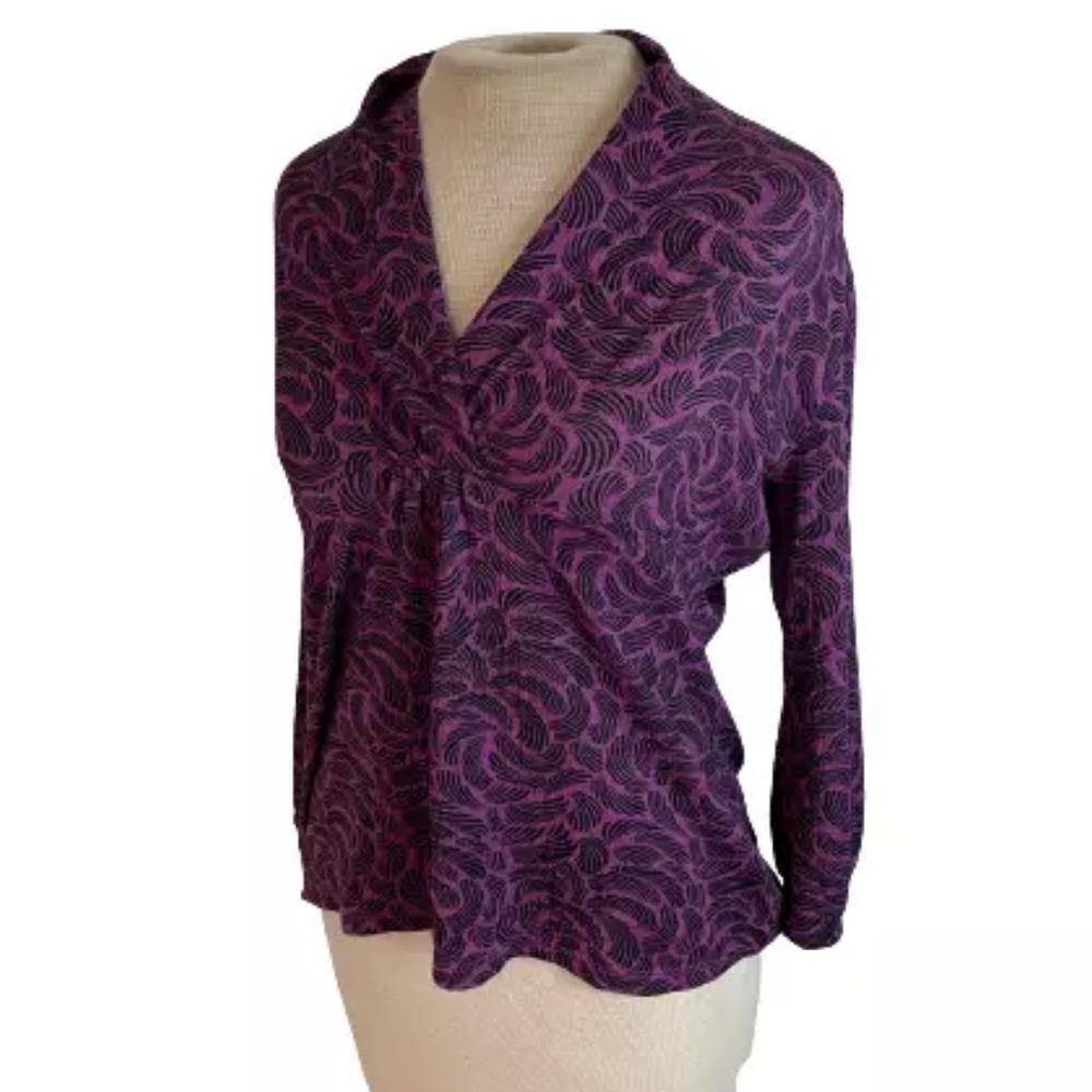 Covington Petite Stretch Knit Cross Front Top